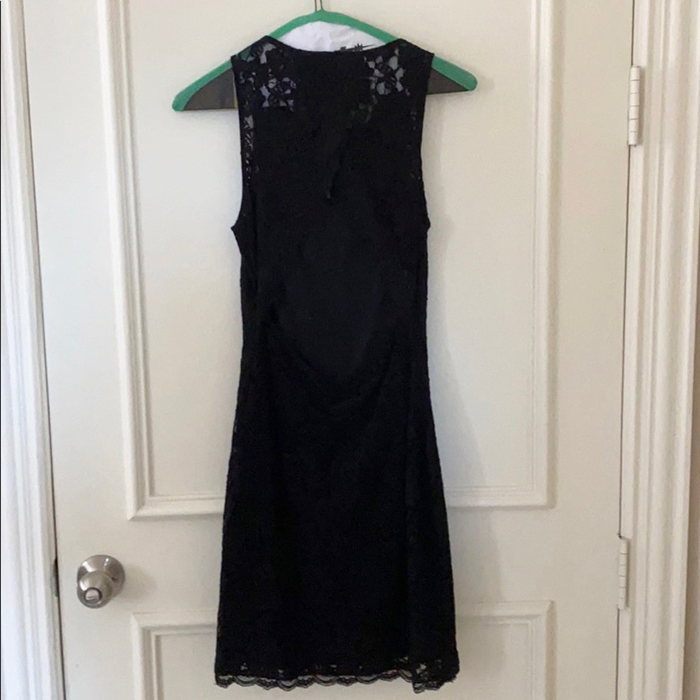 Express Black Lace Open Back Backless Cocktail Dr… - image 3